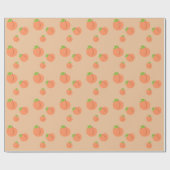 Southern Peach Emoji - Pachy Party Wrapping Paper Geschenkpapier (Flach)