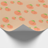 Southern Peach Emoji - Pachy Party Wrapping Paper Geschenkpapier (Ecke)