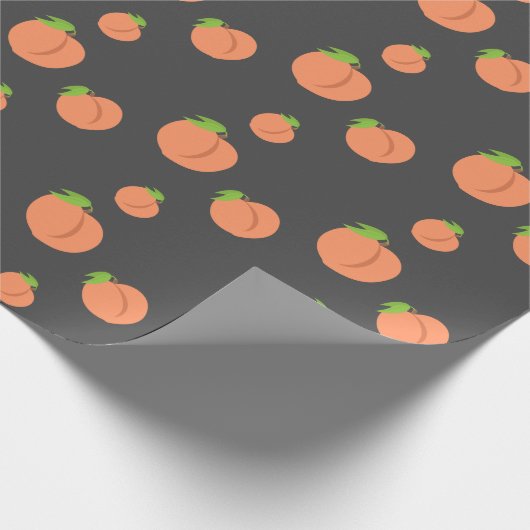 Southern Peach Emoji - Pachy Party Wrapping Paper Geschenkpapier (Ecke)