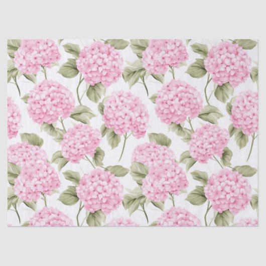 Southern Pink Hydrangea Tissue Paper Seidenpapier (Vorderseite)