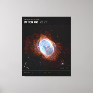 Southern Ring Nebula Space James Webb Telescope Leinwanddruck