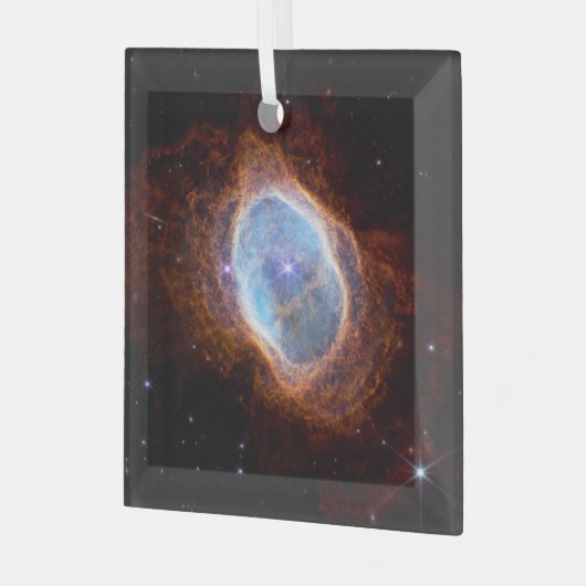 Southern Ring Nebula Space James Webb Telescope Ornament Aus Glas (Vorderseite links)