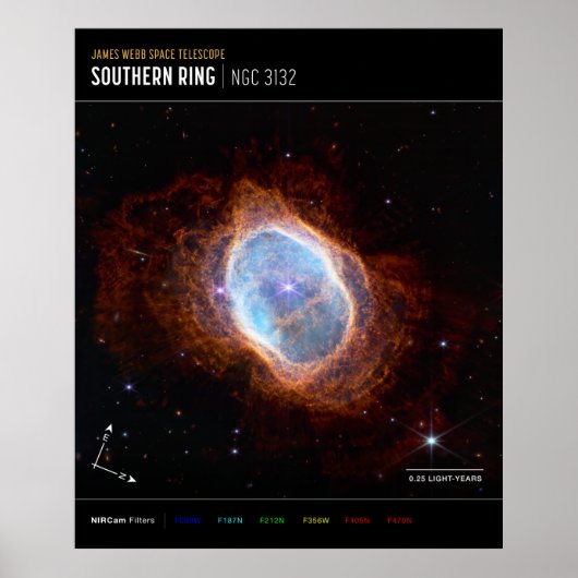Southern Ring Nebula Space James Webb Telescope Poster (Vorne)