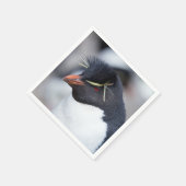 Southern Rockhopper Penguin Serviette (Ecke)