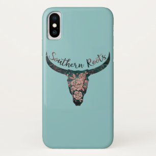 Southern Roots Country Longhorn Rosa und Grün Case-Mate iPhone Hülle