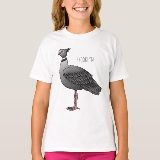 Southern screamer bird cartoon illustration T-Shirt (Vorderseite)