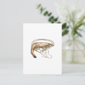 Southern Shrimp Art Postkarte (Stehend Vorderseite)