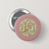 Southern Sky Star Chart and Constellation Map Button (Vorne & Hinten)