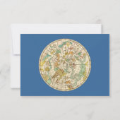 Southern Sky Star Chart and Constellation Map Einladung (Rückseite)