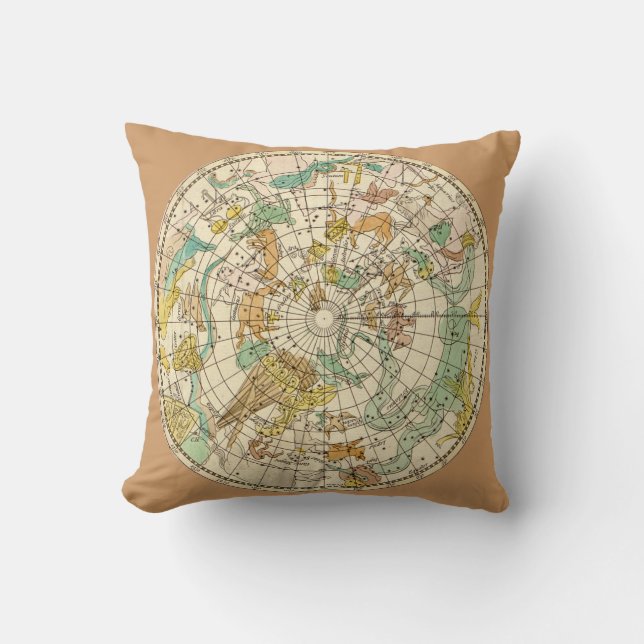 Southern Sky Star Chart and Constellation Map Kissen (Vorderseite)