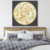Southern Sky Star Chart and Constellation Map Leinwanddruck (Insitu (Schlafzimmer))