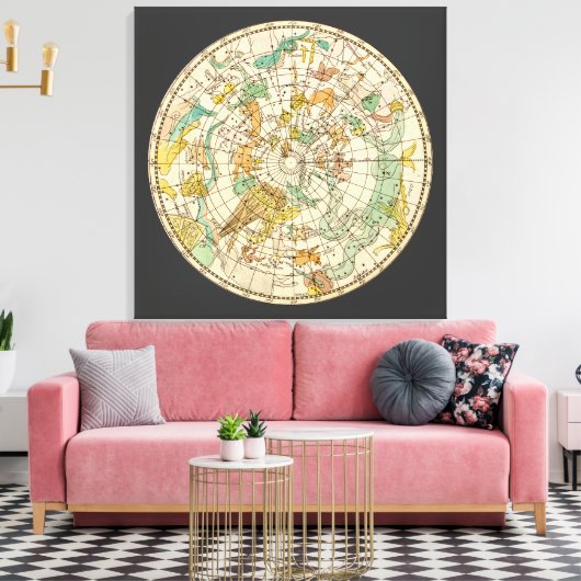 Southern Sky Star Chart and Constellation Map Leinwanddruck (Insitu (Wohnzimmer))
