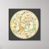 Southern Sky Star Chart and Constellation Map Leinwanddruck (Vorderseite)