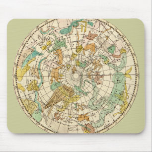 Southern Sky Star Chart and Constellation Map Mousepad