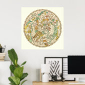 Southern Sky Star Chart and Constellation Map Poster (Heimbüro)