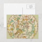 Southern Sky Star Chart and Constellation Map Postkarte (Vorne/Hinten)