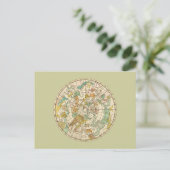 Southern Sky Star Chart and Constellation Map Postkarte (Stehend Vorderseite)