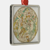 Southern Sky Star Chart and Constellation Map Silbernes Ornament (Rechts)