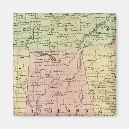 Southern Staaten Olney Map Magnet (Vorne)