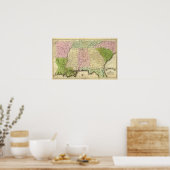 Southern Staaten Olney Map Poster (Küche)