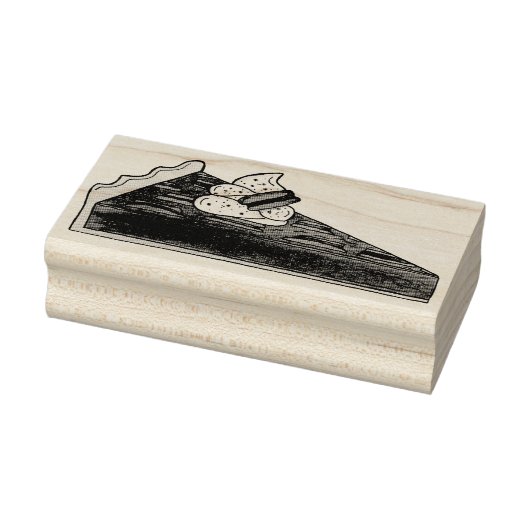 Southern Style Pecan Pie Slice American Dessert Gummistempel (Stempel)