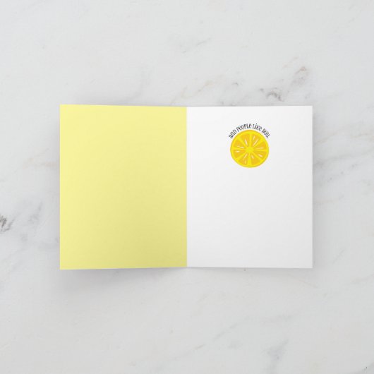 Southern Sunshine Sweet Tea Lemon Mason Jar Dankeskarte (Innenseite)