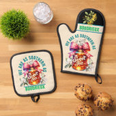 Southern Sweet Tea Oven Mitt & Pot Holder Set (Oben Unten)