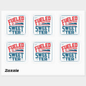 Southern Sweet Tee Square Stickers (Blatt)