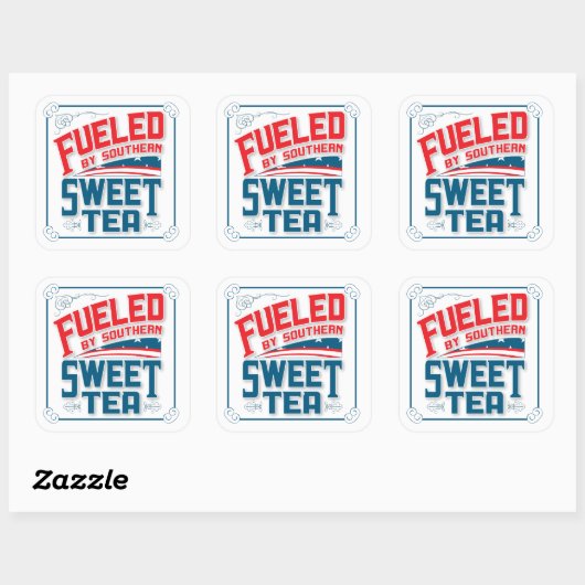 Southern Sweet Tee Square Stickers (Blatt)