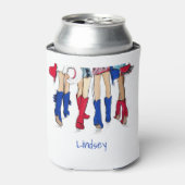 Southern Texas Ladys Fashion Cowboy Boots Blue Dosenkühler (Kanne Vorderseite)