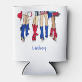 Southern Texas Ladys Fashion Cowboy Boots Blue Dosenkühler (Vorderseite)