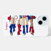 Southern Texas Ladys Fashion Cowboy Boots Name Case-Mate iPhone Hülle (Rückseite (Horizontal))