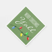 Southern Ya'll Frohe Weihnachtsbaum Lichter Funny Serviette (Ecke)