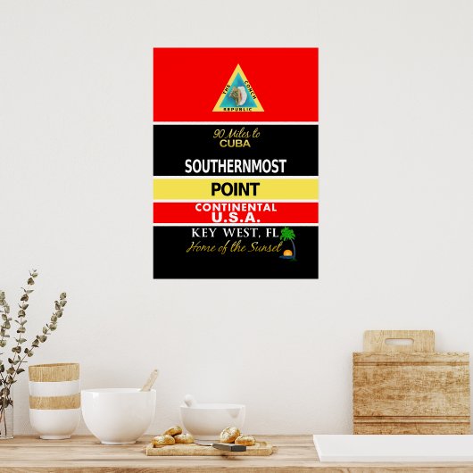Southernmost Point Buoy Key West Poster (Küche)