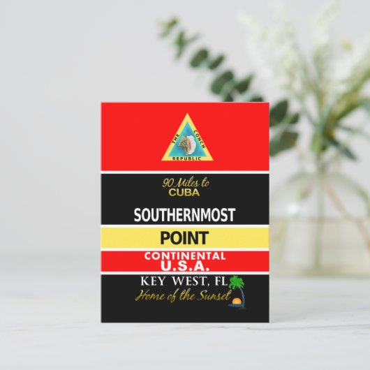 Southernmost Point Buoy Key West Postkarte (Stehend Vorderseite)