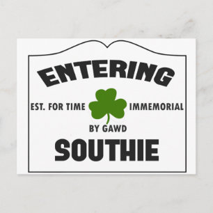 Southie betreten postkarte