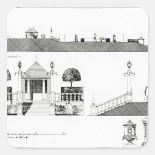 Southport: Abschnitt und Details der oberen Quadratischer Aufkleber