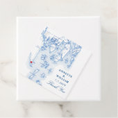 Southport Maine Map Navy Blue Wedding Geschenkanhänger (Beispiel)