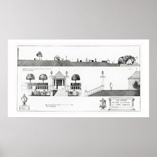 Southport: Sektion und Details der Oberen Terrasse Poster (Vorne)