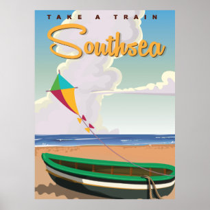 Southsea Vintage Reiseplakat Poster