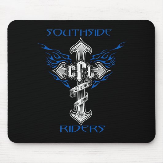 Southside Reiter-Mausunterlage-Schwarzes Mousepad (Vorne)