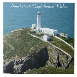 Southstack Leuchtturm Wales. Fliese