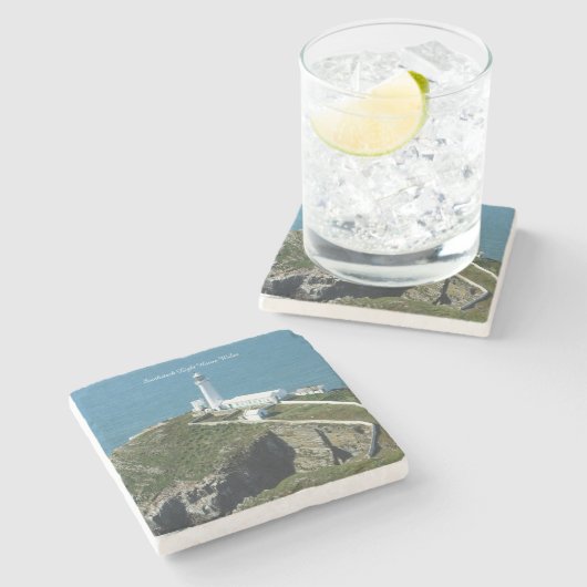 Southstack Light House Wales. Steinuntersetzer (Seitenansicht)
