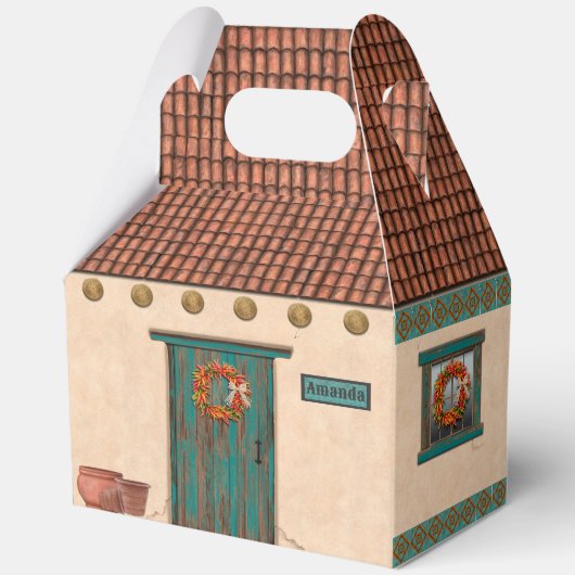 Southwest Adobe and Terracotta Tile House Design Geschenkschachtel (Vorderseite)