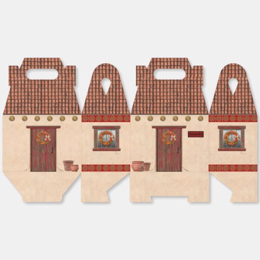 Southwest Adobe and Terracotta Tile House Design Geschenkschachtel (Ungeklappt)