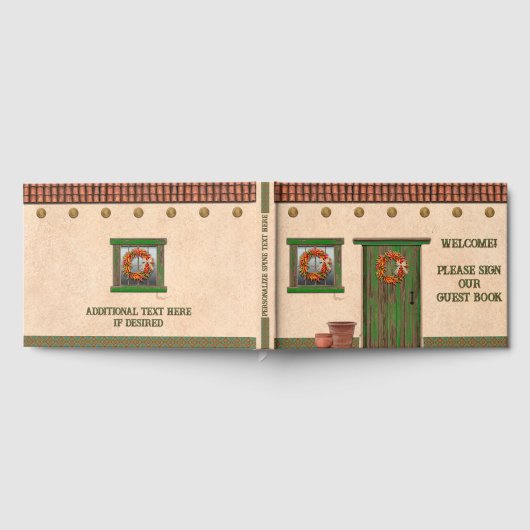 Southwest Adobe Hacienda Personalized Gästebuch (Voll)