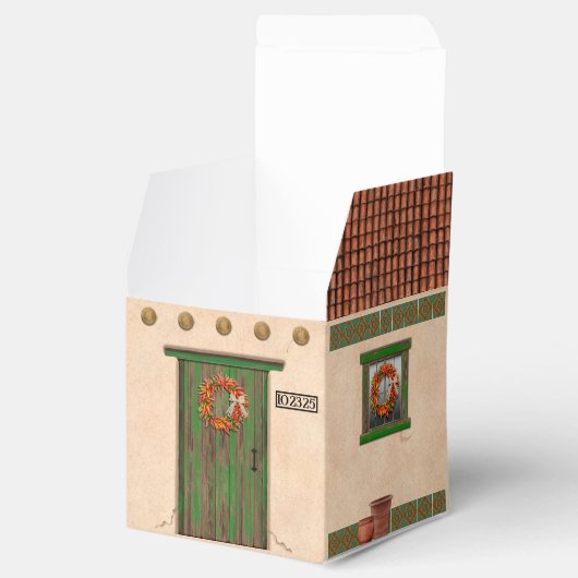 Southwest Adobe Terracotta Tile House Personalized Geschenkschachtel (Geöffnet)