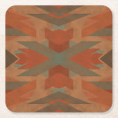 Southwest American Indian Inspired Art Pattern Rechteckiger Pappuntersetzer (Vorderseite)
