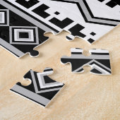 Southwest Black and White Rabbit Geometric Pattern Puzzle (Seite)
