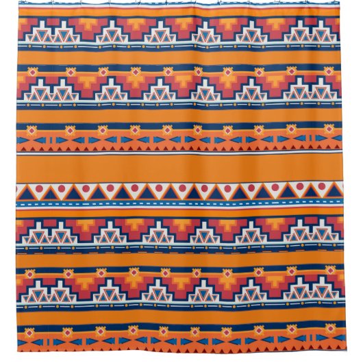 Southwest Boho Native Style Pattern Duschvorhang (Vorderseite)
